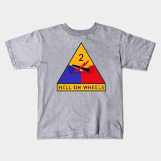 2nd Armored Division - Hell on Wheels Patch Kids T-Shirt